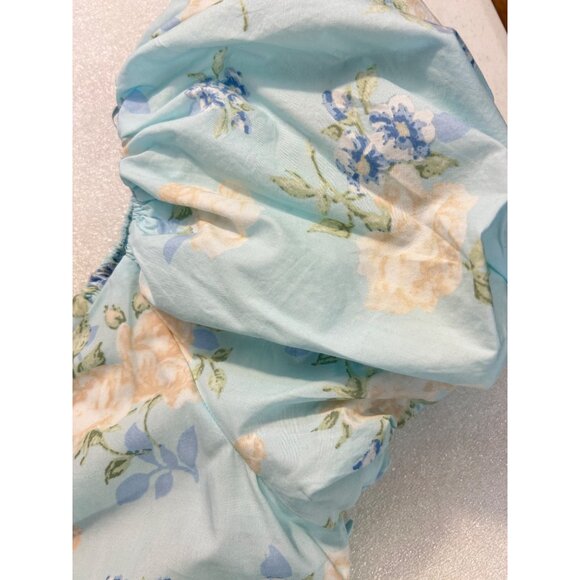 LoveShackFancy X Target Estelle Maxi Dress Puff Sleeve Blue Floral size 2 - Picture 7 of 7